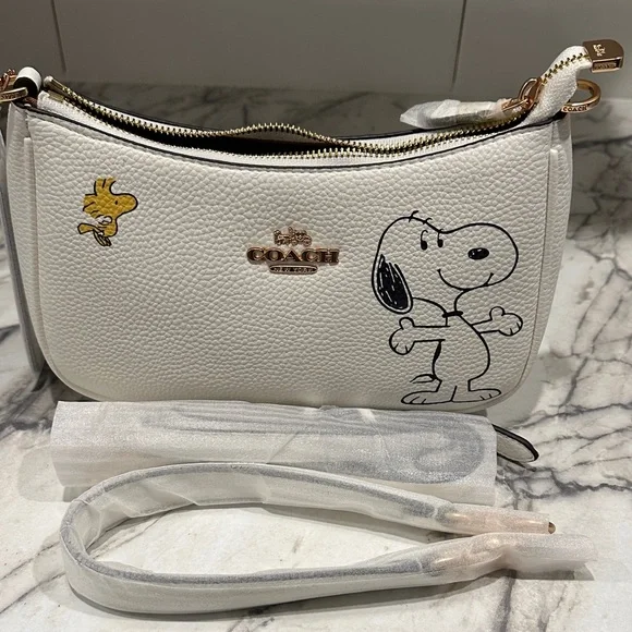 Coach White Snoopy and Woodstock Shoulder Bag - Picture 7 of 9